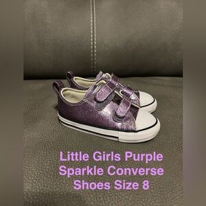 Converse Kids Glittery Purple Sneakers
